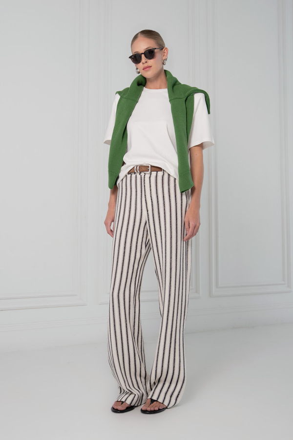 Parentezi Zoe Pants - Black/White Stripe