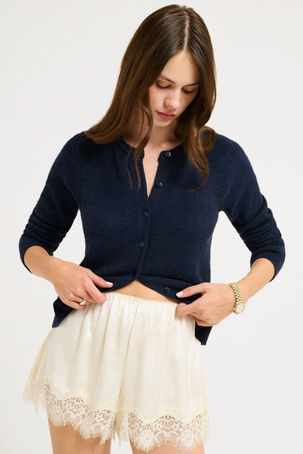 RUMORED Bloom Satin & Lace Short