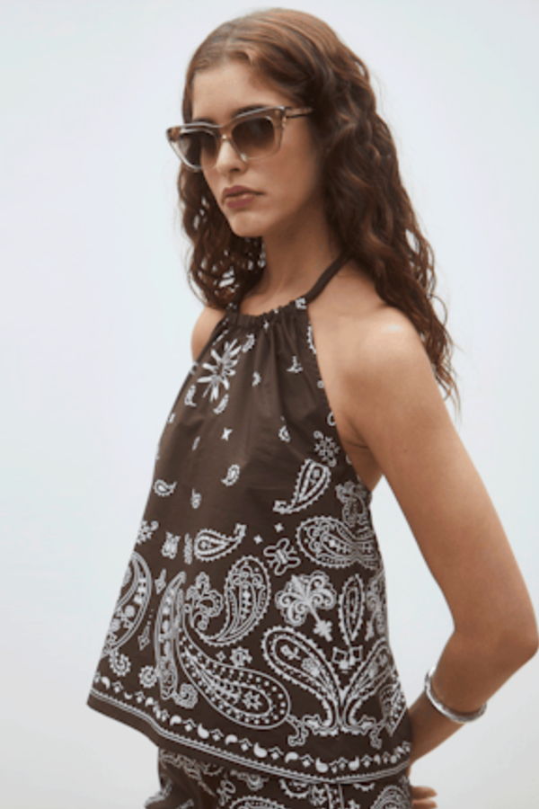 Dear Neighbor Looka Paisley Halter Top