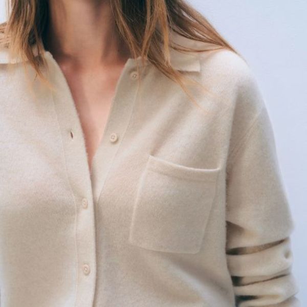 White + Warren Cashmere Button Down Sweater