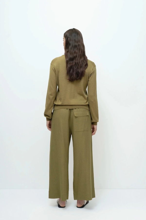 Mijeong Park Linen Blend Cropped Pants
