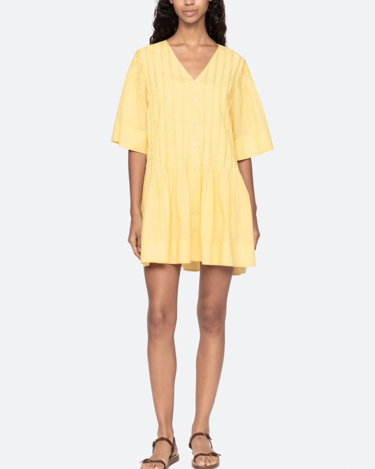 Sea NY Alberte Mini Dress - Yellow - Image 2 of 7