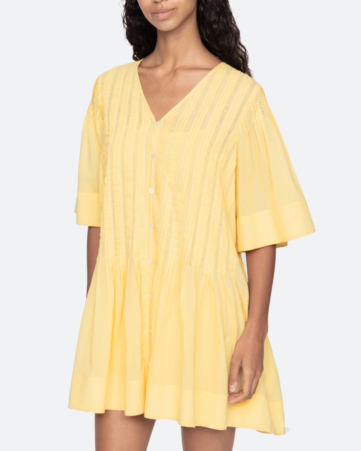 Sea NY Alberte Mini Dress - Yellow - Image 3 of 7