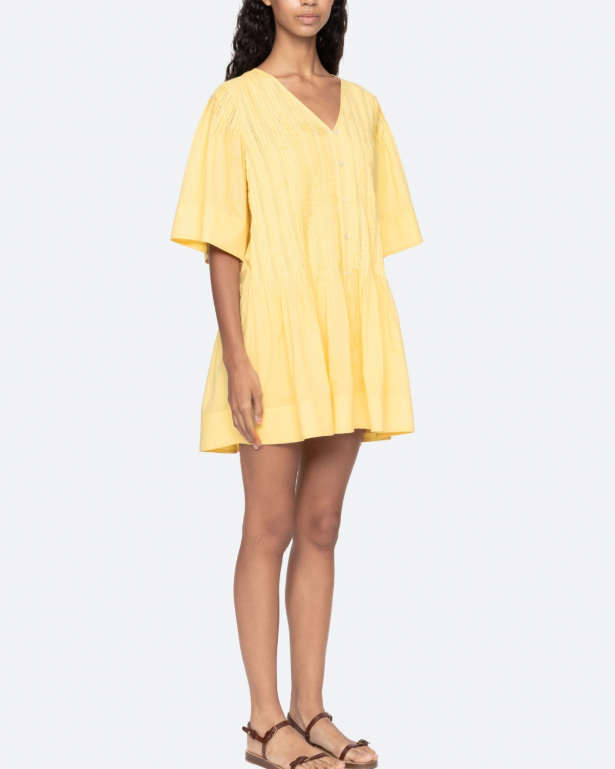 Sea NY Alberte Mini Dress - Yellow - Image 5 of 7
