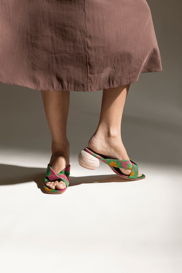 Huma Blanco Kira Heeled Sandal Floral