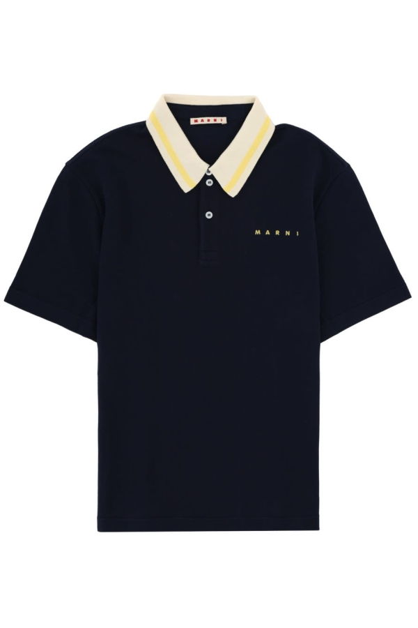 Marni Polo With Logo Polo Shirt - Blue