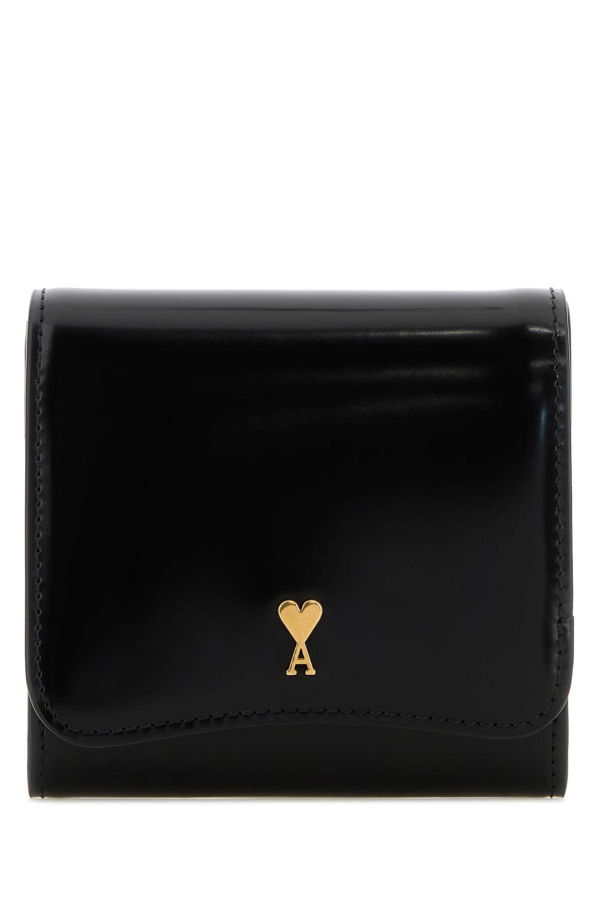 Ami Alexandre Mattiussi Black Leather Paris Paris Wallet