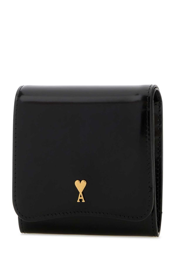 Ami Alexandre Mattiussi Black Leather Paris Paris Wallet