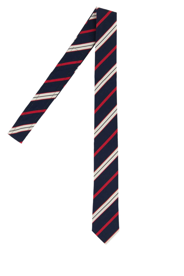 Thom Browne Embroidered Silk Blend Tie