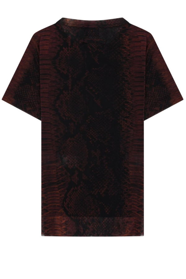 Jean Paul Gaultier T-Shirt Con Stampa Python - Brown