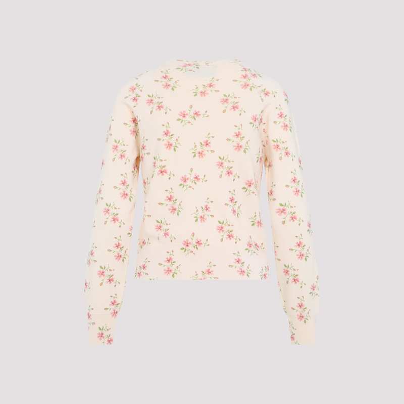 Simone Rocha Shrunken Tiny Flower Cardigan - Cream Floral