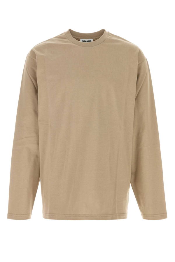 Jil Sander Camel Cotton T-Shirt - Khaki