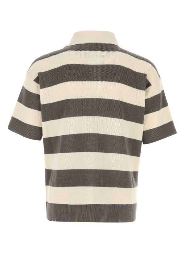 Ami Alexandre Mattiussi Embroidered Cotton Polo Shirt - Blanc Creme Carbone