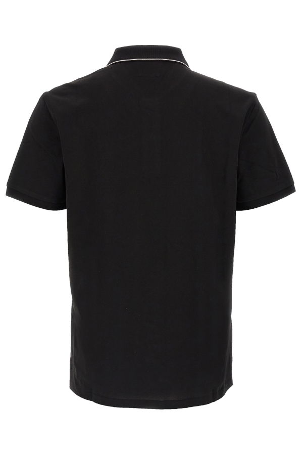 C.P. Company Logo Patch Polo Shirt - Black