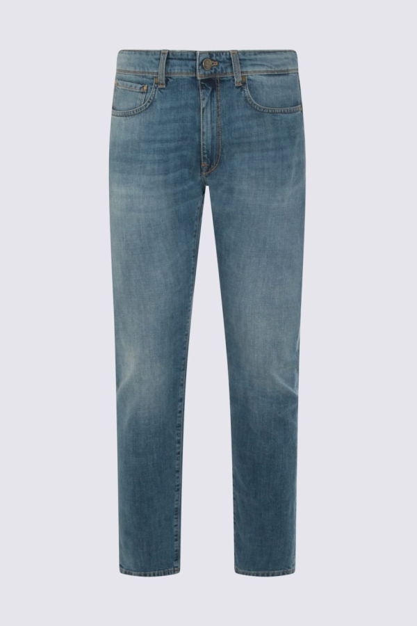 Incotex Blue Cotton Jeans