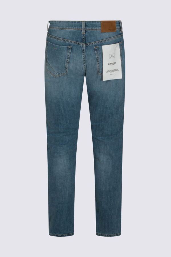 Incotex Blue Cotton Jeans