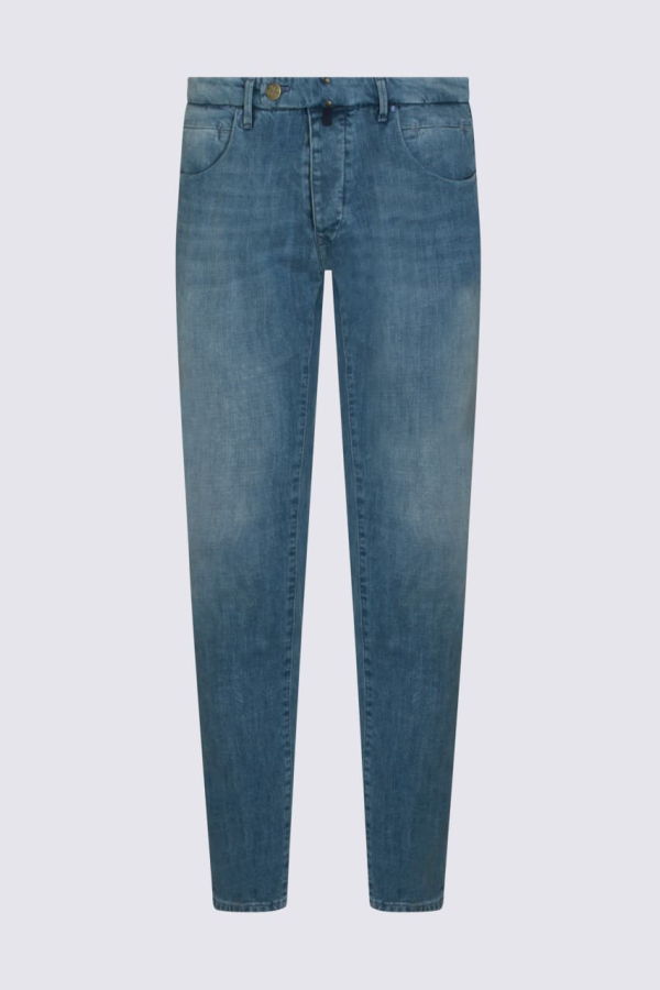 Incotex Blue Cotton Jeans