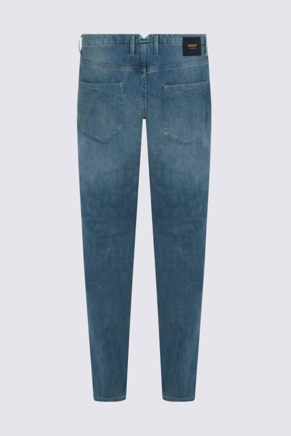 Incotex Blue Cotton Jeans