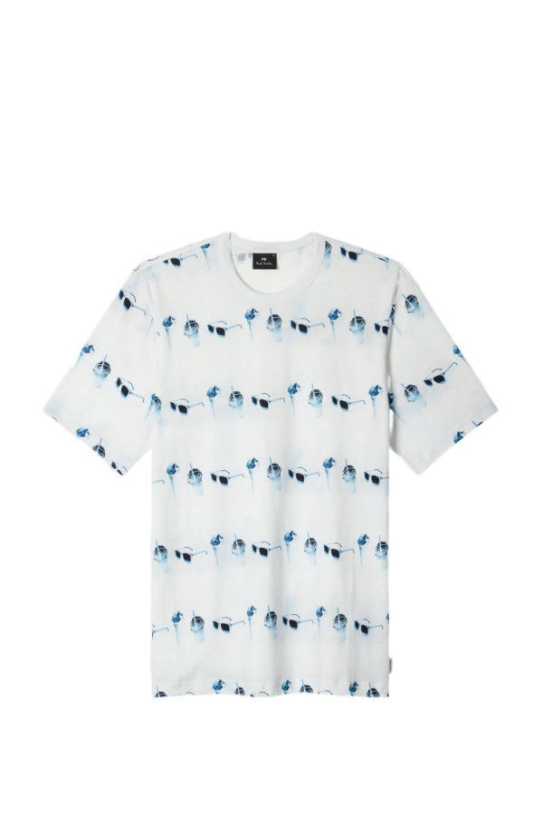 PAUL SMITH Printed Cotton T-Shirt - White