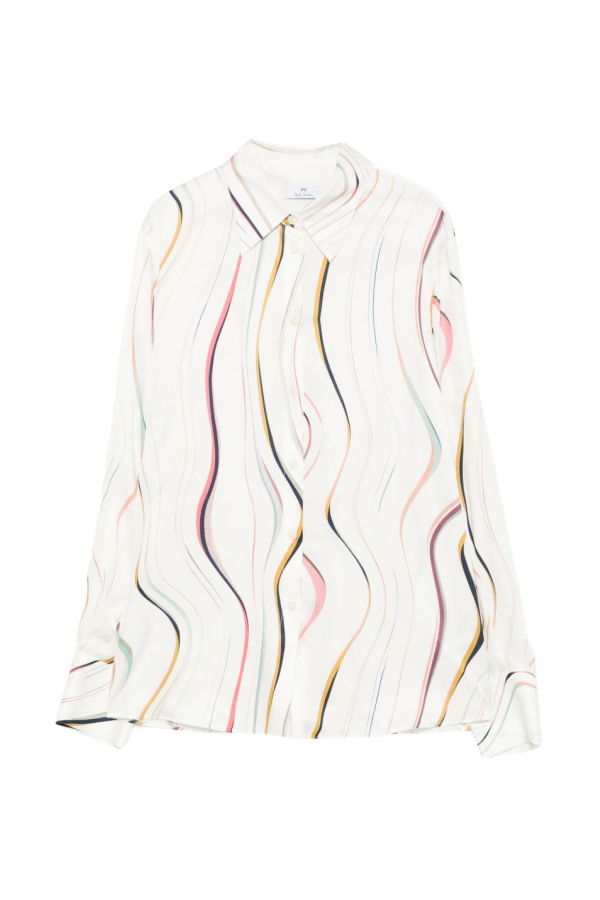 PAUL SMITH Swirl Print Shirt - White