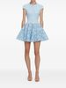 Self-Portrait Lace Skirt Mini Dress - Clear Blue - Thumbnail 1