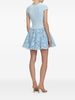 Self-Portrait Lace Skirt Mini Dress - Clear Blue - Thumbnail 3