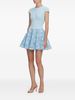 Self-Portrait Lace Skirt Mini Dress - Clear Blue - Thumbnail 4