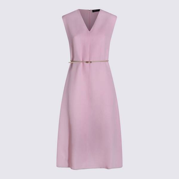 Fabiana Filippi Viscose and Linen Blend Dress - Pink Fabiana Filippi Viscose and Linen Blend Dress - Pink