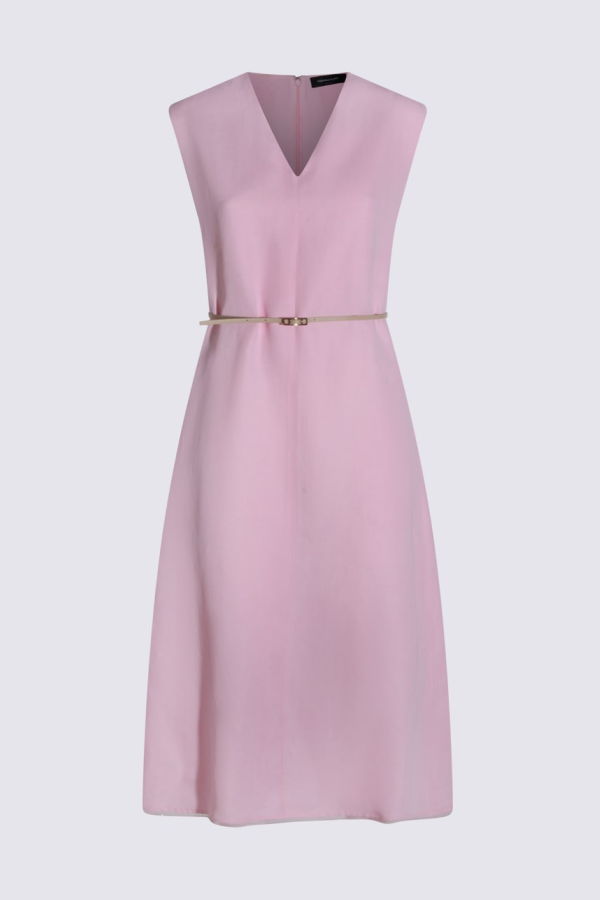 Fabiana Filippi Viscose and Linen Blend Dress - Pink