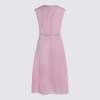 Fabiana Filippi Viscose and Linen Blend Dress - Pink - Thumbnail 2
