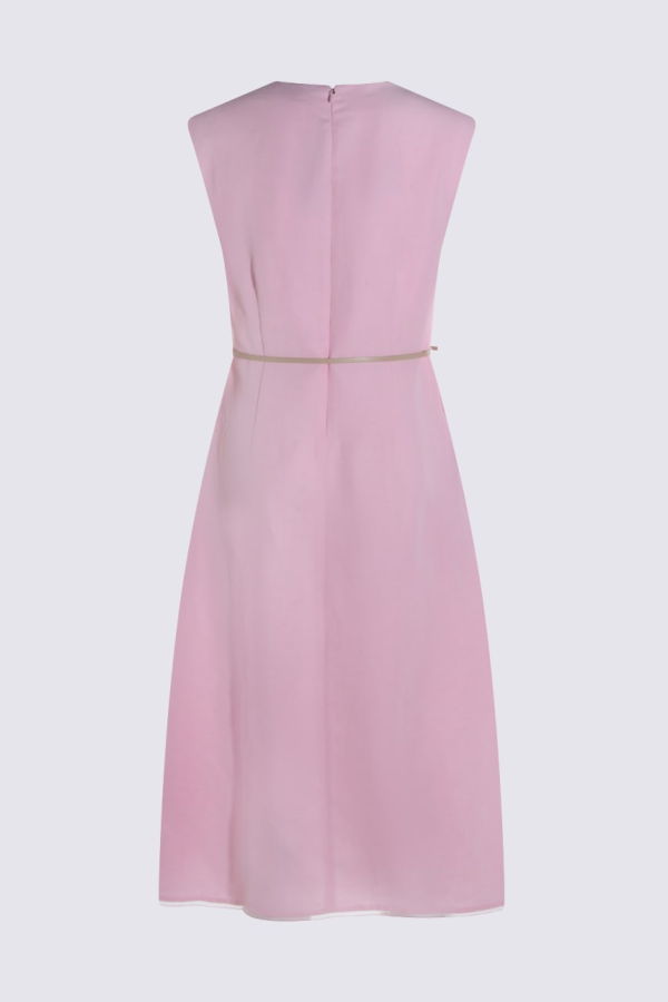 Fabiana Filippi Viscose and Linen Blend Dress - Pink