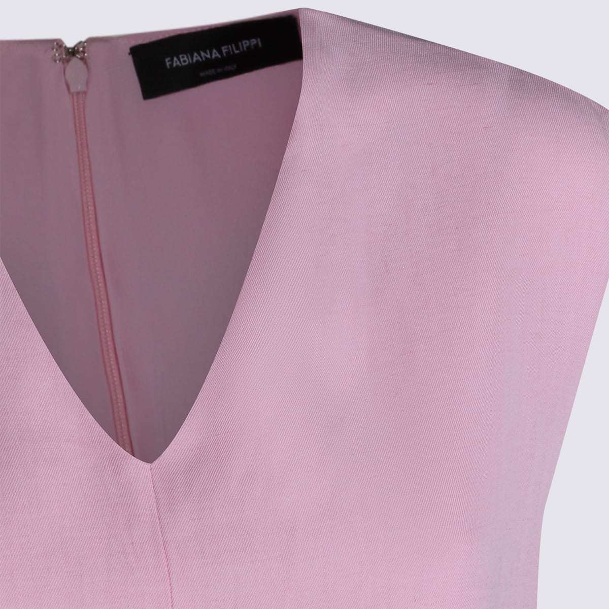 Fabiana Filippi Viscose and Linen Blend Dress - Pink - Image 4 of 4