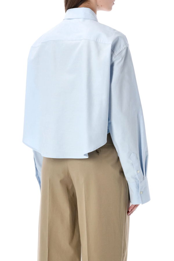 Ami Alexandre Mattiussi Ami Paris Oxford Cropped Shirt - Light Blue