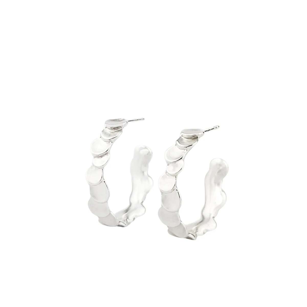 S.J. Crawford Jewelry Écailles Hoops - Silver - Image 2 of 2