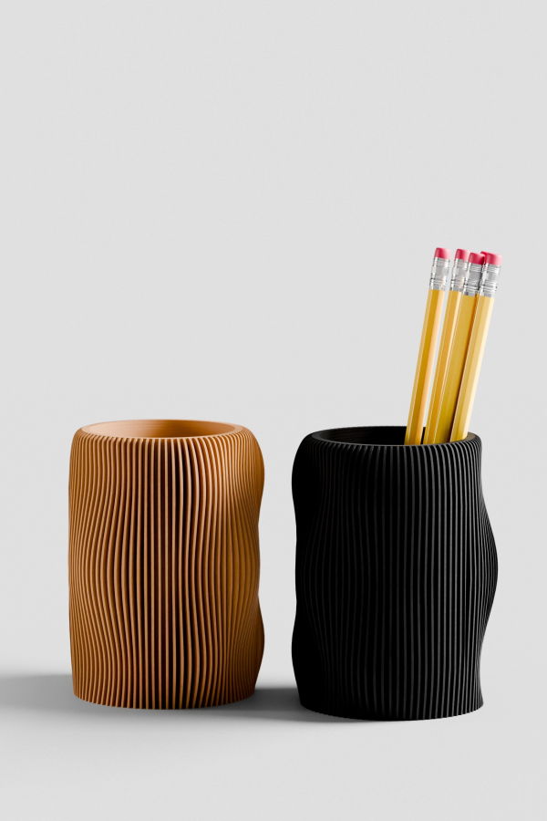 Modernized Pottery Bubbly Pencil Holder