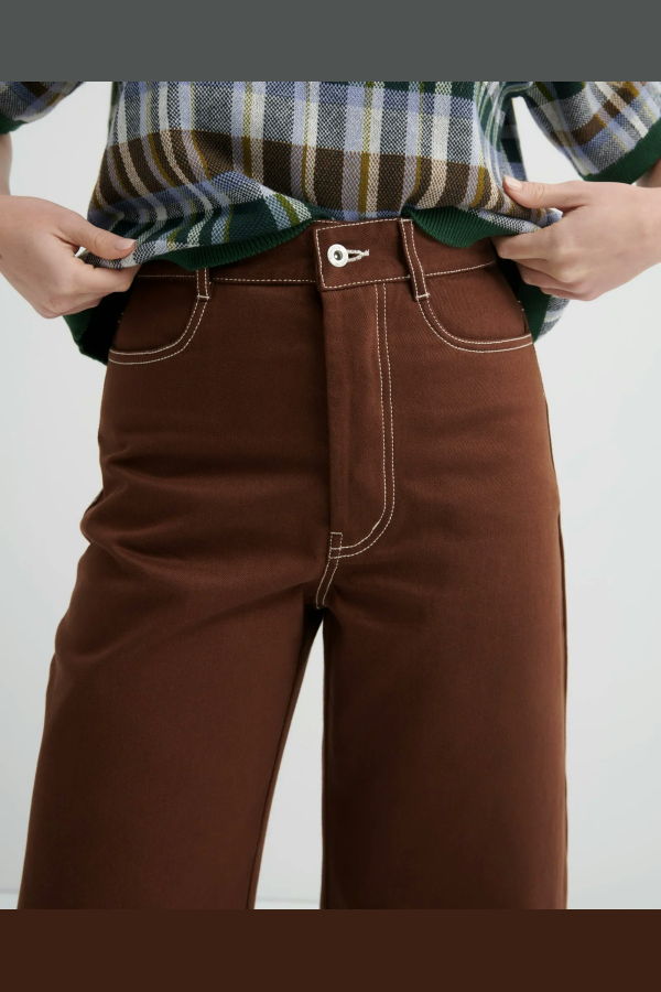 Kowtow Utility Jeans - Brown Denim