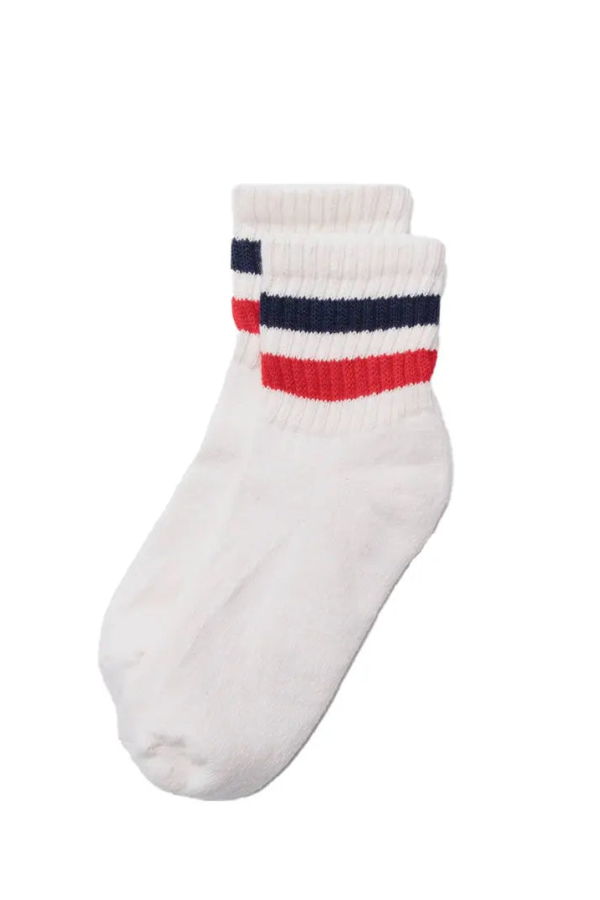 American Trench Retro Stripe Quarter Crew Sock