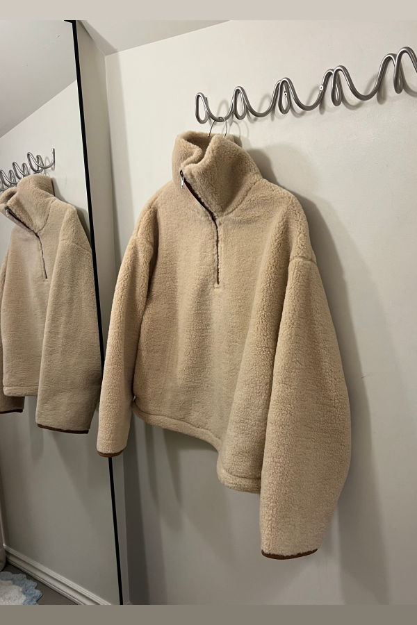 Brunette the Label 1/2 Zip Sherpa Jacket