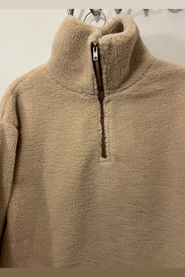 Brunette the Label 1/2 Zip Sherpa Jacket