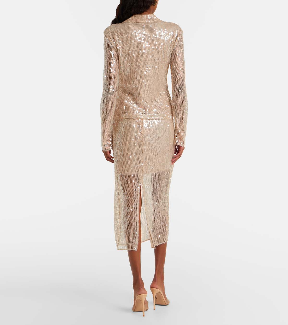 Veronica Beard Allora Sequin Midi Skirt - Image 2 of 5