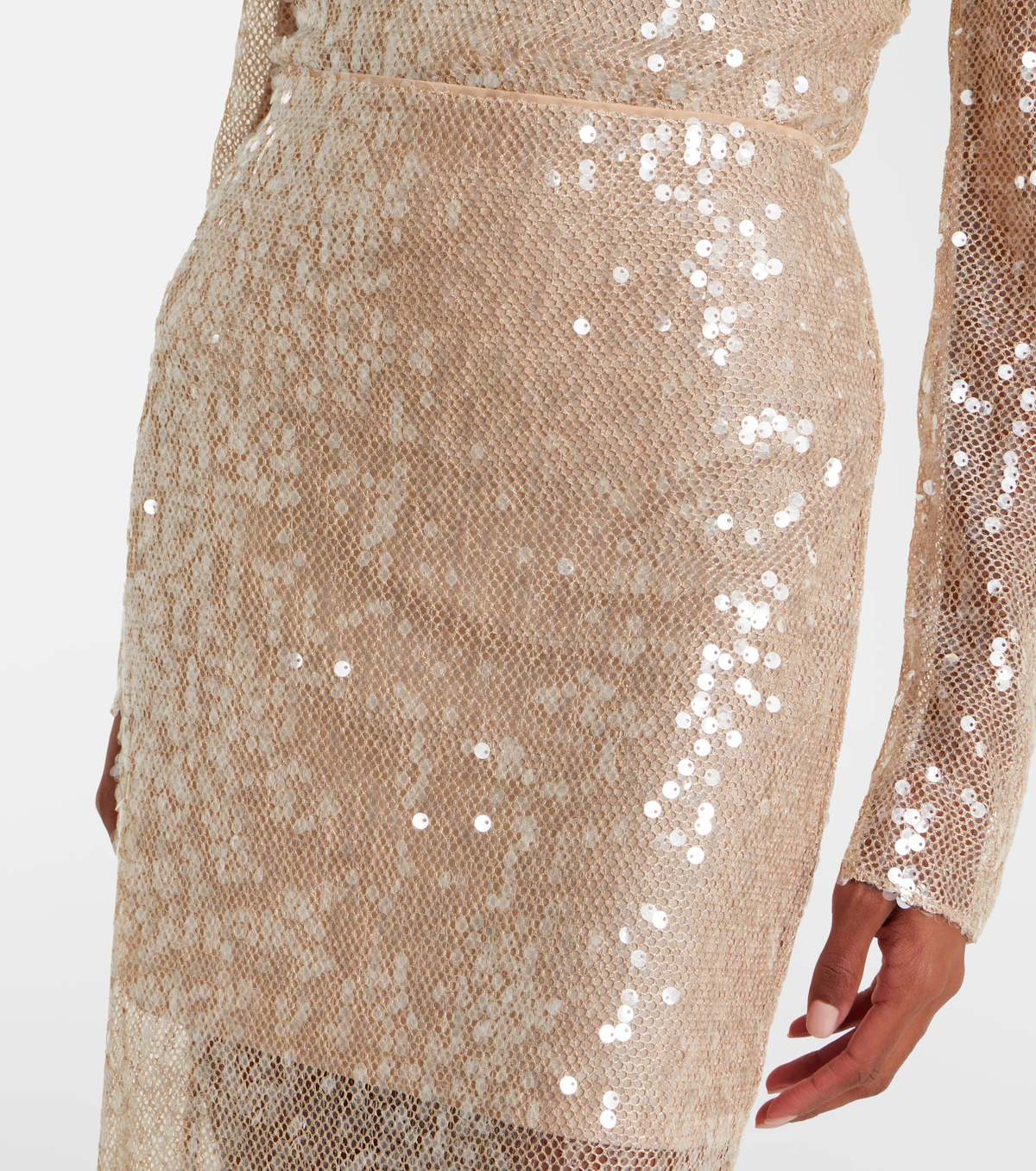 Veronica Beard Allora Sequin Midi Skirt - Image 3 of 5