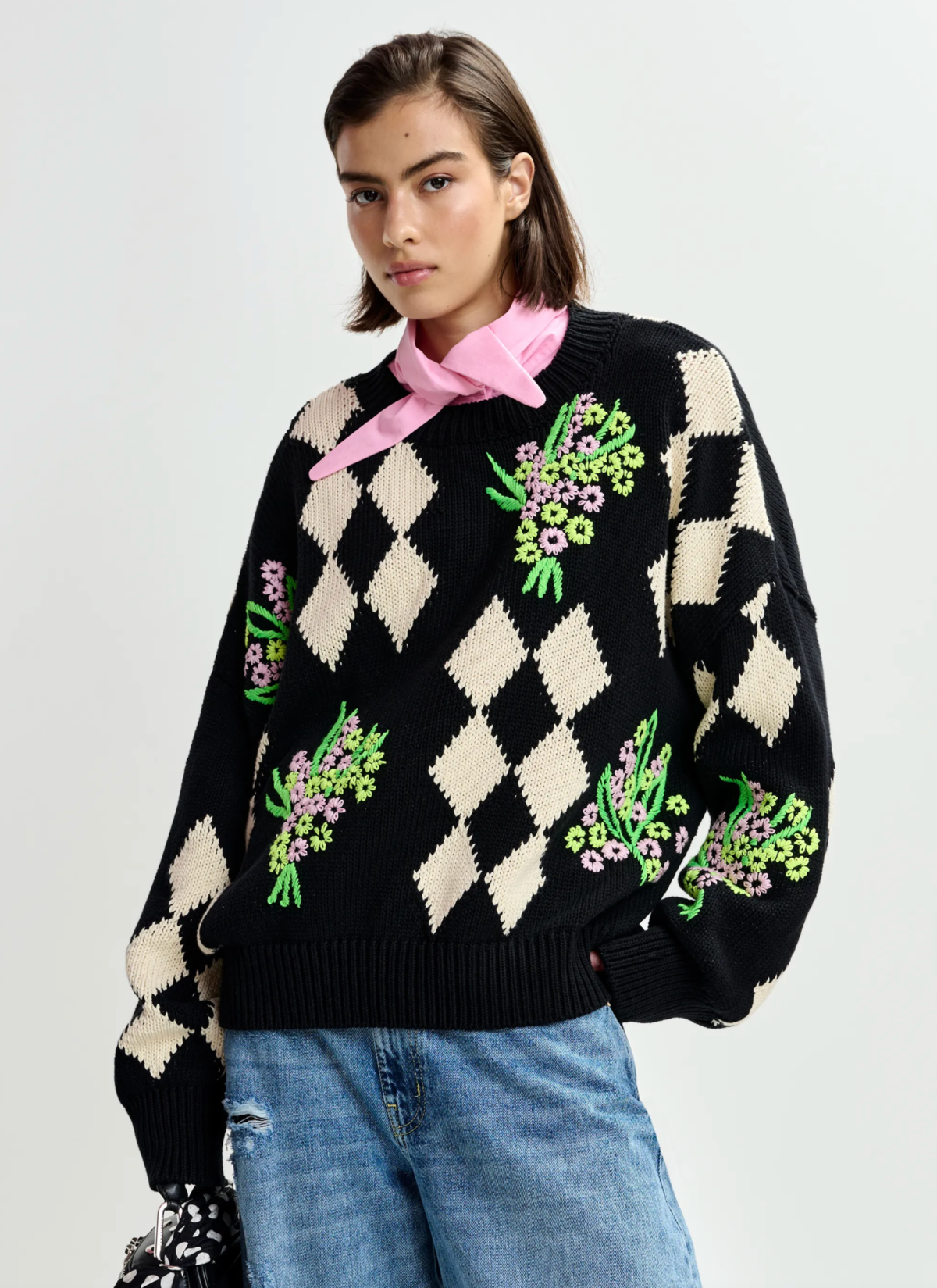 Essentiel Antwerp Jactori Jacquard Knit Sweater - Image 1 of 6
