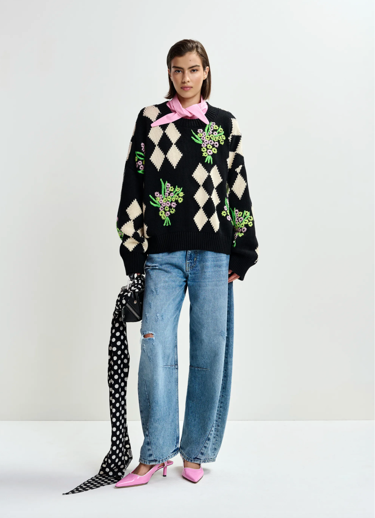 Essentiel Antwerp Jactori Jacquard Knit Sweater - Image 2 of 6