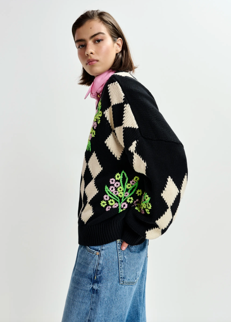 Essentiel Antwerp Jactori Jacquard Knit Sweater