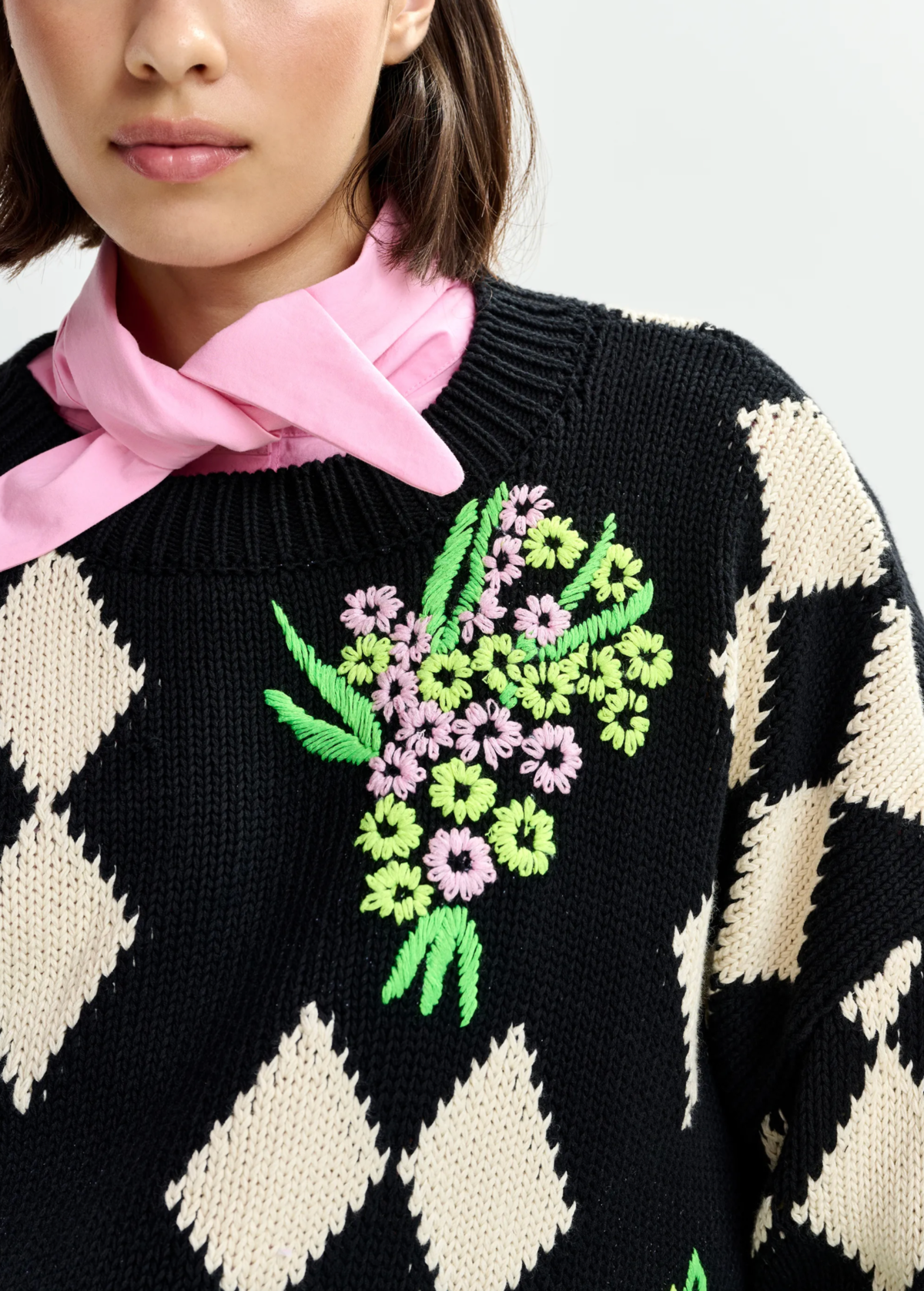 Essentiel Antwerp Jactori Jacquard Knit Sweater - Image 5 of 6