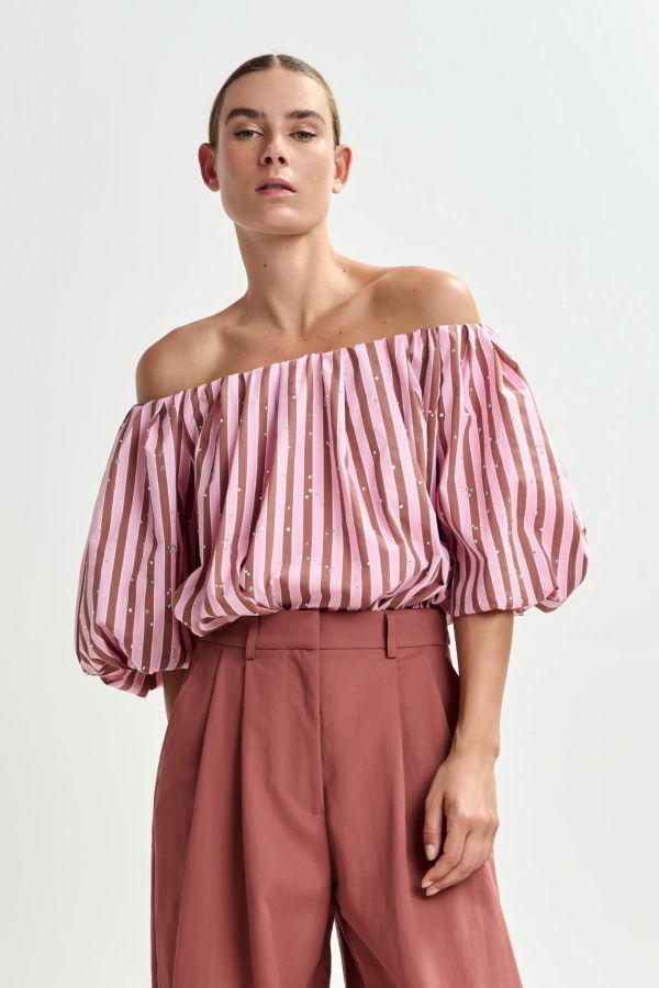 Essentiel Antwerp Jayjay Bodysuit with Puffed Sleeves