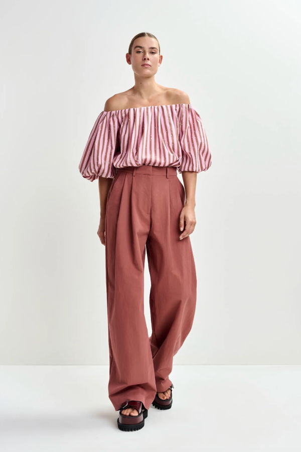 Essentiel Antwerp Jayjay Bodysuit with Puffed Sleeves