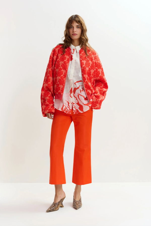 Essentiel Antwerp Jibe Quilted Jacquard Bomber Jacket