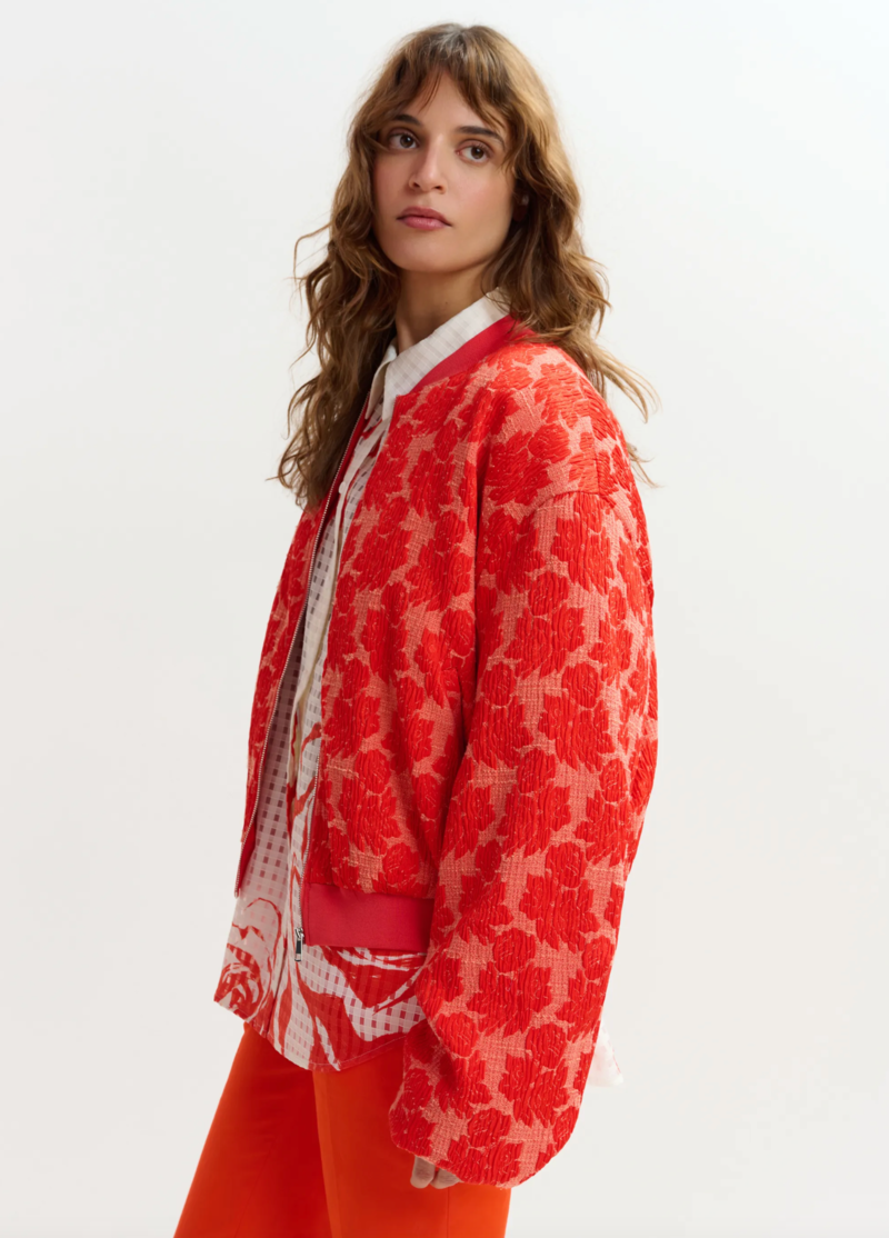 Essentiel Antwerp Jibe Quilted Jacquard Bomber Jacket