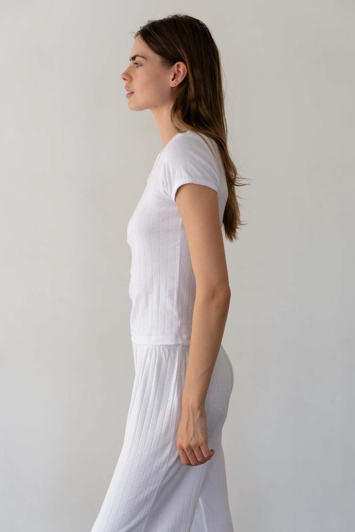 Donni. The Pointelle Baby Tee - Image 3 of 5